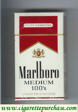 Marlboro Medium 100s cigarettes hard box